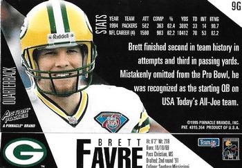 1995 Action Packed - 24K Gold #9G Brett Favre Back