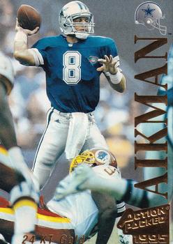 1995 Action Packed - 24K Gold #12G Troy Aikman Front