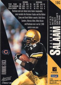 1995 Action Packed - 24K Gold #19G Rashaan Salaam Back