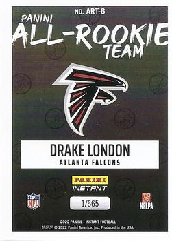 2022 Panini Instant All-Rookie Team #ART-6 Drake London Back