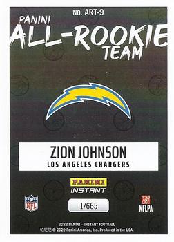 2022 Panini Instant All-Rookie Team #ART-9 Zion Johnson Back