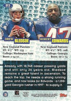 1998 Stadium Club - Double Threat #DT3 Drew Bledsoe / Robert Edwards Back