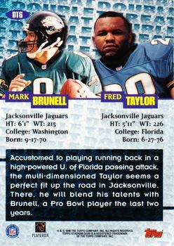 1998 Stadium Club - Double Threat #DT6 Mark Brunell / Fred Taylor Back