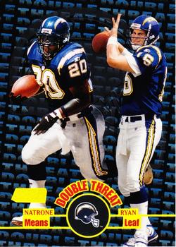 1998 Stadium Club - Double Threat #DT10 Natrone Means / Ryan Leaf Front