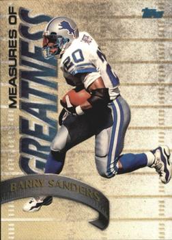 1998 Topps - Measures of Greatness #MG10 Barry Sanders Front