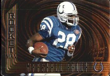 1995 Action Packed - Rocket Man #RM1 Marshall Faulk Front