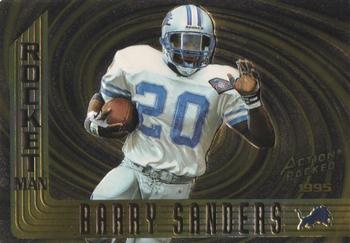 1995 Action Packed - Rocket Man #RM3 Barry Sanders Front