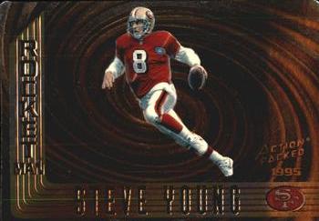 1995 Action Packed - Rocket Man #RM10 Steve Young Front