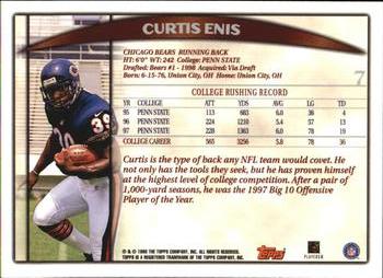 1998 Topps Season Opener #7 Curtis Enis Back