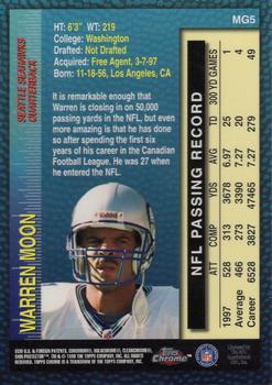 1998 Topps Chrome - Measures of Greatness #MG5 Warren Moon Back