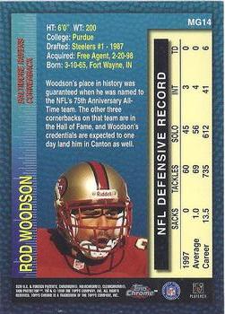 1998 Topps Chrome - Measures of Greatness #MG14 Rod Woodson Back
