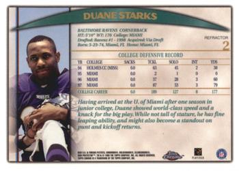 1998 Topps Chrome - Refractors #2 Duane Starks Back