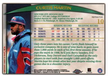 1998 Topps Chrome - Refractors #10 Curtis Martin Back