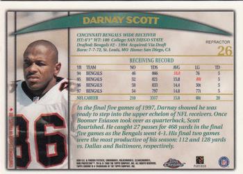 1998 Topps Chrome - Refractors #26 Darnay Scott Back