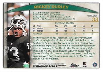 1998 Topps Chrome - Refractors #33 Rickey Dudley Back