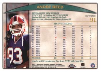 1998 Topps Chrome - Refractors #91 Andre Reed Back