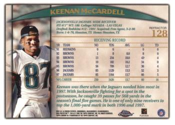 1998 Topps Chrome - Refractors #128 Keenan McCardell Back