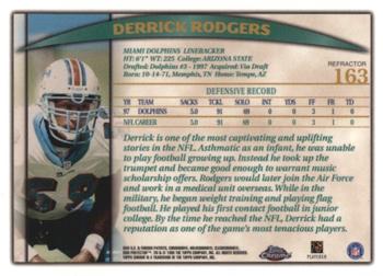 1998 Topps Chrome - Refractors #163 Derrick Rodgers Back