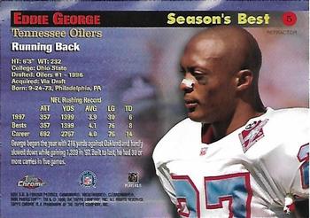 1998 Topps Chrome - Season's Best Refractors #5 Eddie George Back