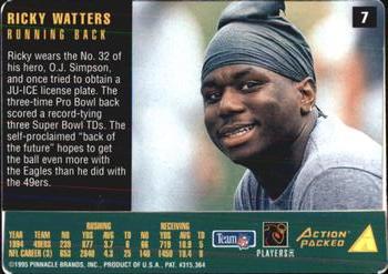 1995 Action Packed Rookies & Stars #7 Ricky Watters Back