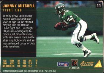 1995 Action Packed Rookies & Stars #11 Johnny Mitchell Back
