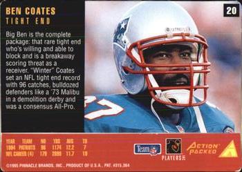 1995 Action Packed Rookies & Stars #20 Ben Coates Back