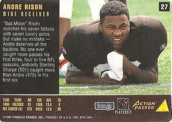 1995 Action Packed Rookies & Stars #27 Andre Rison Back