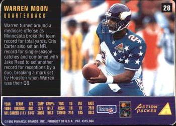1995 Action Packed Rookies & Stars #28 Warren Moon Back