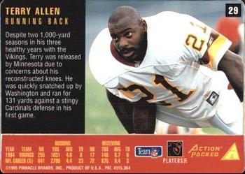 1995 Action Packed Rookies & Stars #29 Terry Allen Back
