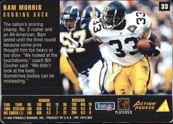 1995 Action Packed Rookies & Stars #33 Bam Morris Back