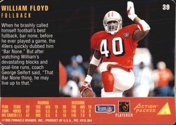 1995 Action Packed Rookies & Stars #39 William Floyd Back