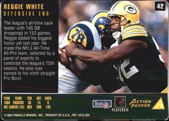 1995 Action Packed Rookies & Stars #42 Reggie White Back