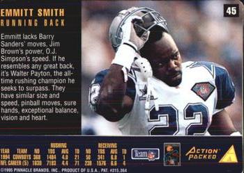 1995 Action Packed Rookies & Stars #45 Emmitt Smith Back