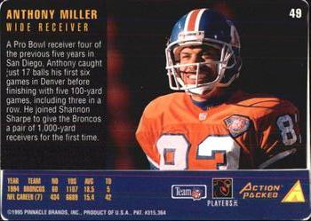 1995 Action Packed Rookies & Stars #49 Anthony Miller Back