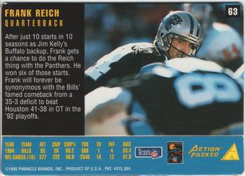1995 Action Packed Rookies & Stars #63 Frank Reich Back