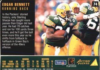 1995 Action Packed Rookies & Stars #74 Edgar Bennett Back
