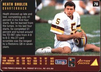1995 Action Packed Rookies & Stars #76 Heath Shuler Back
