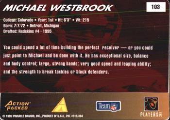 1995 Action Packed Rookies & Stars #103 Michael Westbrook Back