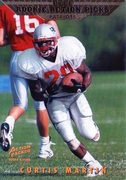 1995 Action Packed Rookies & Stars #90 Curtis Martin Front