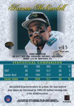 1998 Topps Gold Label - Class 2 Black Label #43 Keenan McCardell Back