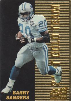 1995 Action Packed Rookies & Stars - 24K Gold #10 Barry Sanders Front