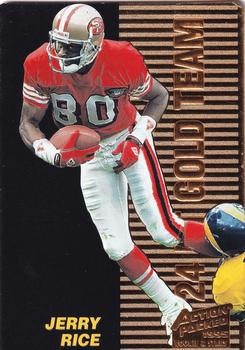 1995 Action Packed Rookies & Stars - 24K Gold #11 Jerry Rice Front
