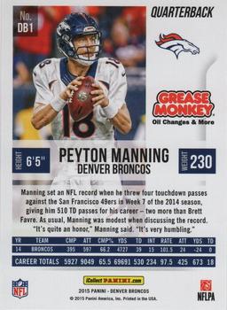 2015 Denver Broncos #DB1 Peyton Manning Back