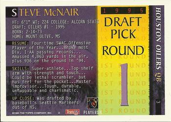 1995 Bowman #3 Steve McNair Back