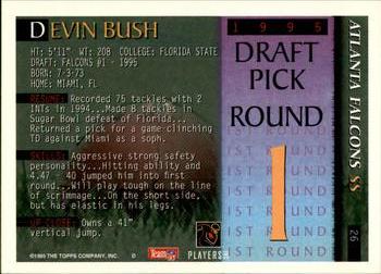 1995 Bowman #26 Devin Bush Back
