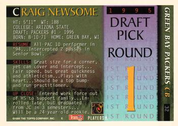 1995 Bowman #32 Craig Newsome Back
