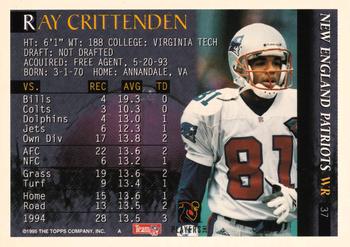 1995 Bowman #37 Ray Crittenden Back