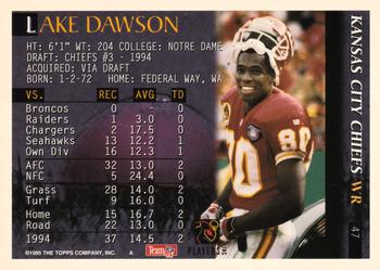 1995 Bowman #47 Lake Dawson Back