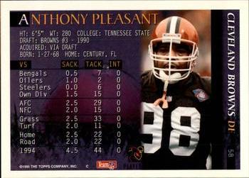 1995 Bowman #58 Anthony Pleasant Back