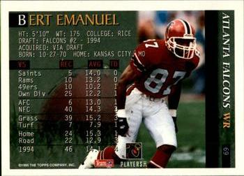1995 Bowman #69 Bert Emanuel Back